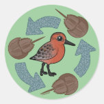 Crab-Knot Cycle Round Sticker