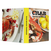 Crab & Lemons Recipe Binder by pinkinkart Crab & Lemons Recipe Binder