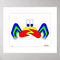 Crab-Mac-Claw - passepartout Poster