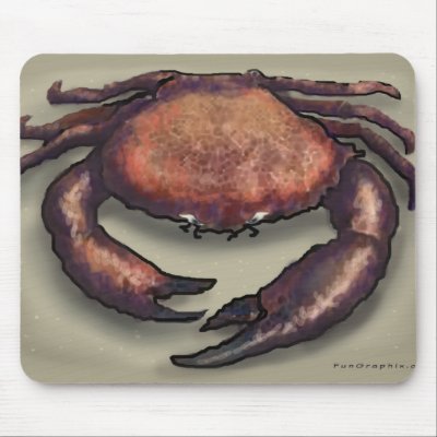 Crab Mouse Pad by FunGraphix