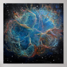 Crab Nebula Space Art Painting Poster