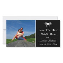 Crab Save The Date Photocard (Black) Custom Photo Card