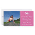 Crab Save The Date Photocard (Dark Pink) Photo Greeting Card