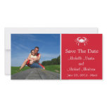 Crab Save The Date Photocard (Dark Red) Picture Card