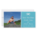Crab Save The Date Photocard (Medium Blue) Photo Card Template