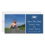 Crab Save The Date Photocard (Navy Blue) Photo Greeting Card