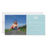 Crab Save The Date Photocard (Pale Blue) Photo Greeting Card