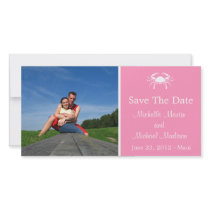 Crab Save The Date Photocard (Pink) Picture Card