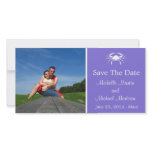 Crab Save The Date Photocard (Purple) Photo Card Template