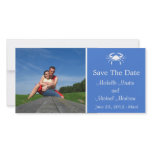 Crab Save The Date Photocard (Royal Blue) Photo Card Template