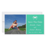 Crab Save The Date Photocard (Teal) Personalized Photo Card