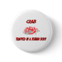 Crab trapped in a human body buttons