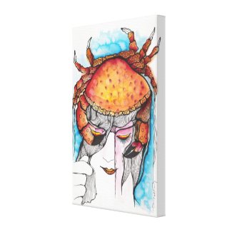 Crab Woman wrappedcanvas