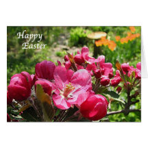 Crabapple Blossoms Easter Greeting Card