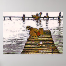 Crabbing At Herman's Store with Nancy Print