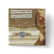 Crabby Bitch buttons