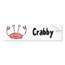 Crabby Bumper Sticker bumper stickers