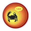 Crabby Crab says "I Pinch". magnets