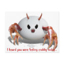 Crabby Egg postcard