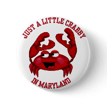Crabby in Maryland buttons