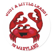 Crabby in Maryland stickers