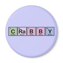 Crabby made of Elements Refrigerator Magnets