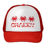 CRABBY Red Maryland Crab Crabs Seafood Beach Hat
