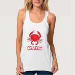 CRABBY Red Maryland Crab Crabs Seafood Beach Tank