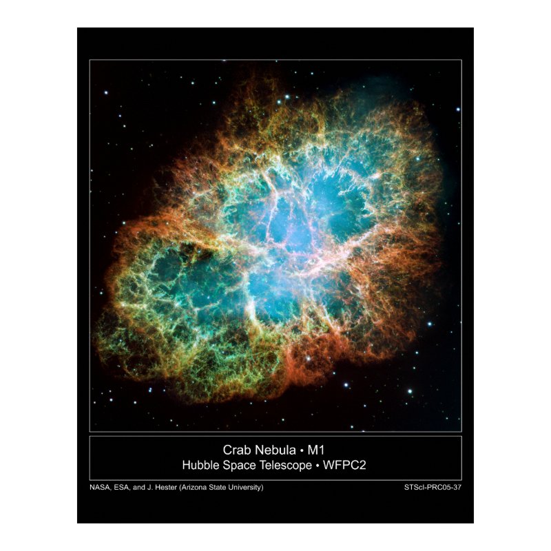 Crab Nebula M1 NASA Hubble 52"x65"