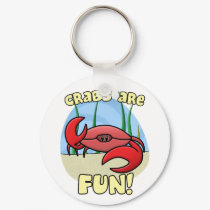 Crabs are Fun Keychain by MenagerieMayhem Crabs are Fun Keychain