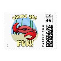 Crabs are Fun Postage Stamps by MenagerieMayhem Crabs are Fun Postage Stamps