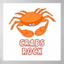 Crabs Rock Poster