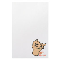 Crack Dem Knuckles Personalized Stationery