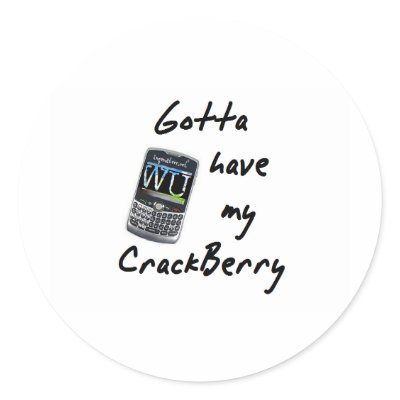 Crackberry Round Stickers by chrystynen