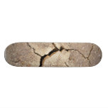Cracked And Dried Mud At The Beach Skate Deck