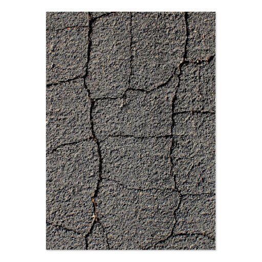 Cracked black pavement texture business card (back side)