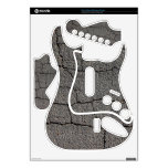 Cracked black pavement texture rock band guitar skin
