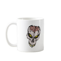 cracked brain skull mug