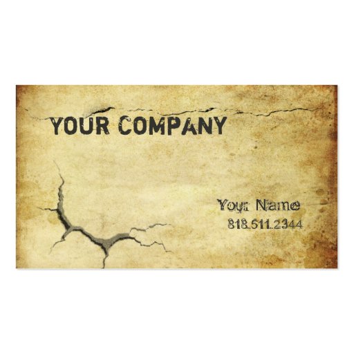 Cracked Business Card Templates (front side)