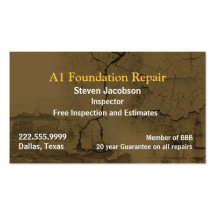 Cracked Concret and Plaster Business Card