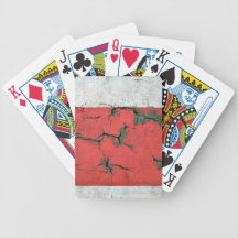 Cracked Concrete wall painted in alternating bars Card Decks