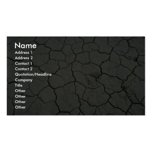 Cracked desert mud business card template (front side)