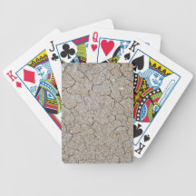 Cracked Dry Ground Texture Bicycle Poker Deck