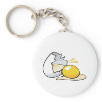 cracked egg key chain