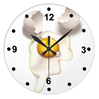 Cracked Egg Kitchen Wall Clock