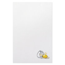 cracked egg stationery design