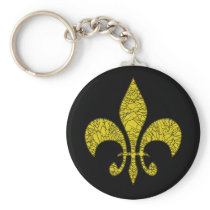 Cracked Gold Ceramic Key Chain