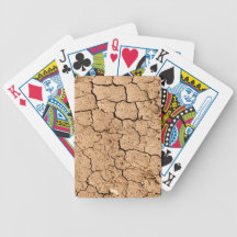 Cracked Ground or Dirt Bicycle Poker Deck
