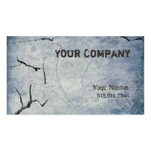 Cracked ii business card template (front side)