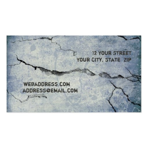 Cracked ii business card template (back side)